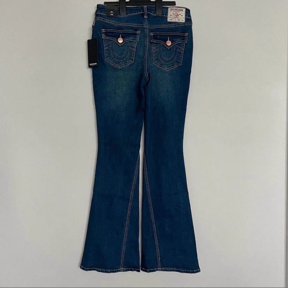 True Religion Women's Dark Blue Flare Jeans - Picture 2 of 2